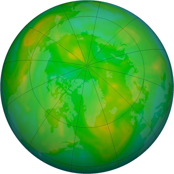 Arctic ozone map for 24 June 2008